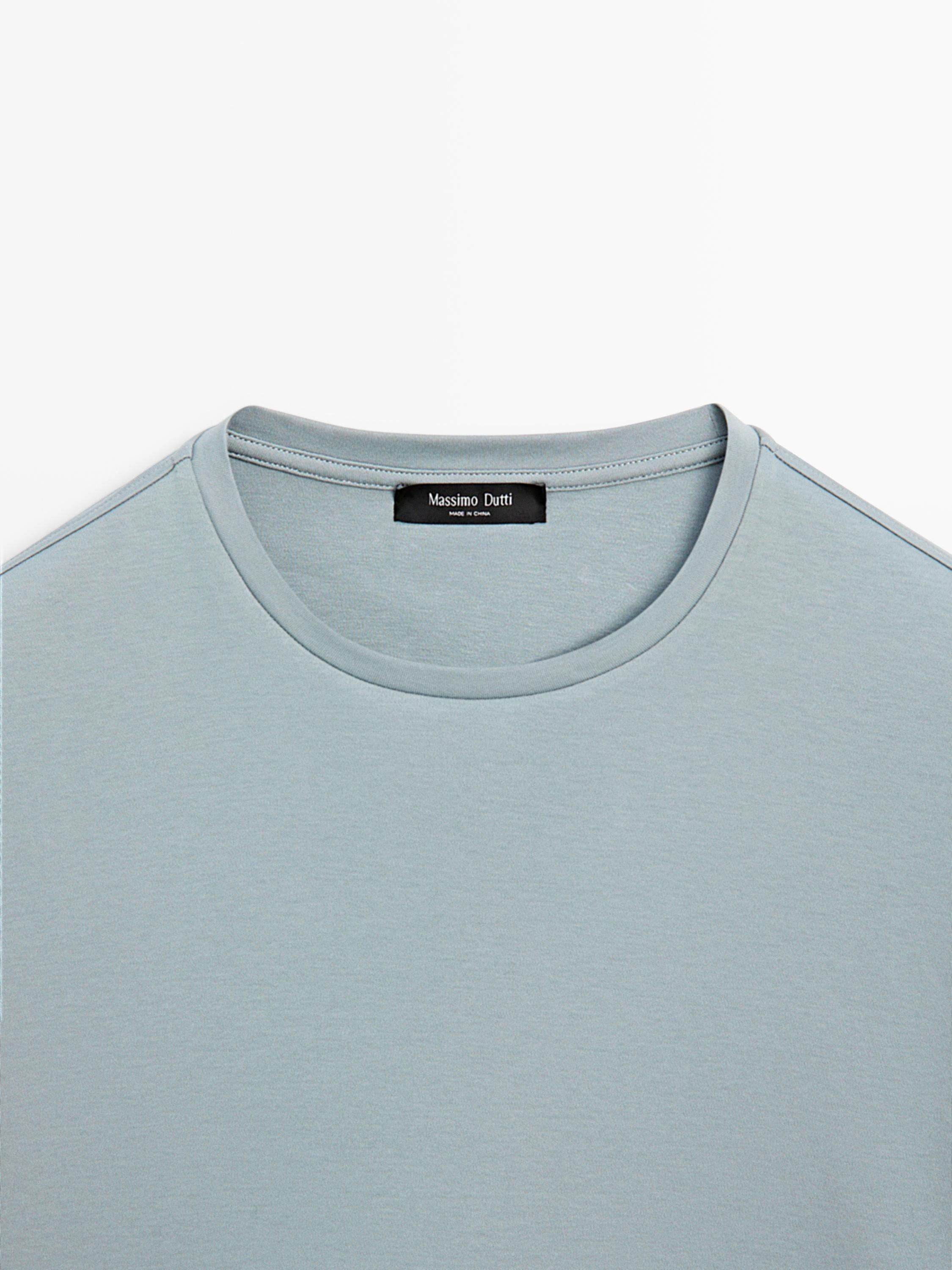 Short sleeve cotton blend T-shirt